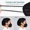 OPECTICID KN95 Face Mask, KN95 Mask 50 Pack Black, Cup Masks Breathable 5-Layer Filter Efficiency≥95% Disposable Certified KN95 Respirator Masks