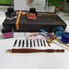 ASXMA Calligraphy Pens Gift Set - Personalized Caligraphy Pen Kits Calligraphy Set For Beginners&professional Include Glass And Wooden Dip Pen,Pen Holder,Various Sizes Of Nibs Etc