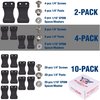 Quick Clip Pro Kydex Leather Gun Holster Belt Clips 1.5" Belts, Black Poly Plastic w/Binding Post Screws Hardware (2-Pack)
