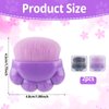 2pcs Sunscreen Applicator for Kids, Sunblock Buddy Brush Sun Lotion Applicator Portable Travel Foundation Sun Cream Brush Set with Protective Case for Children Body Makeup (Purple, Brown)