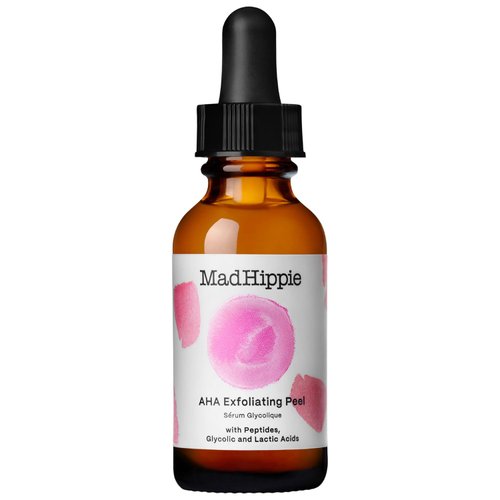 Mad Hippie AHA Exfoliating Peel + Eye Cream Pack – Lactic & Glycolic Acid Peel with Goji Berry Vitamin C, Peptides, Hyaluronic Acid, Niacinamide, Discoloration Correcting Serum (2 Piece Set)