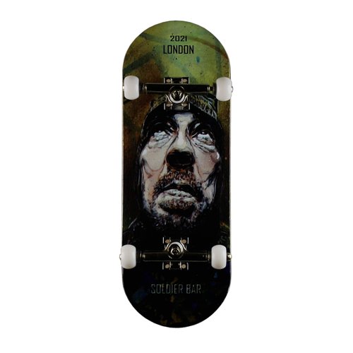 SOLDIER BAR Fingerboards complete (5 Layer Canadian Maple 34mmx 98mm DECK) Finger Skateboards (+34mm Big Eagle Truck+Globular Wheels) (LONDON)