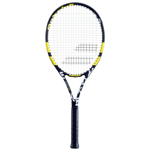Babolat Evoke 105 Strung Tennis Racquet, Black/Yellow (4 3/8" Grip)