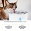 Vekonn Pet Water Fountain Stainless Steel Top for Small Dog and Cat with LED Light and Water Level Window (Green)