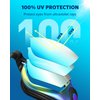 Aegend Swim Goggles, 2 Pack Swimming Goggles No Leaking Adult Men Women Youth, Aqua & Clear Black, UV Protection|Adjustable|Anti Fog