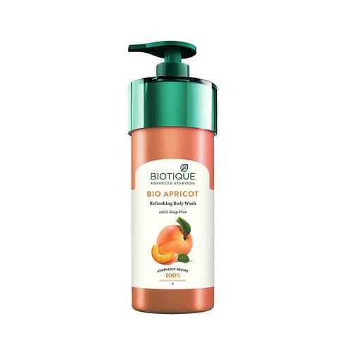 Biotique Bio Apricot Refreshing Body Wash, 800ml I 100% Soap Free