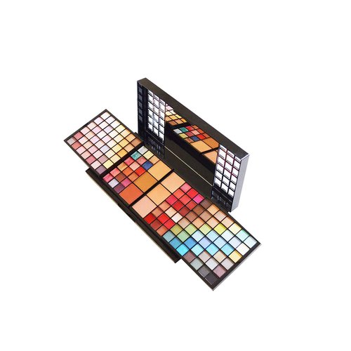 Cameo All in One Makeup Kit (84 Eyeshadows,12 Lip Glosses,6 Blushes,1 Lip Liner Pencil,4 Applicators,26 Lip Colors,6 Body Glitters,3 Pressed Powders,1 Eyeliner Pencil,1 Brush)