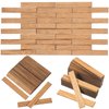 LUOZZY 80 Pcs Miniature Dollhouse Flooring 1: 12 Dollhouse Accessories 3.93X0.59 Inch Mini Wooden Dollhouse Floor Boards Mini Rectangular Tiles Dollhouse Floor Decor