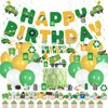 56Pcs Garbage Truck Birthday Party Supplies, Trash Truck Theme Birthday Decorations Set Includes Happy Birthday Banner Garbage Truck Hanging Swirls Garbage Truck Cake & Cupcake Toppers Balloons