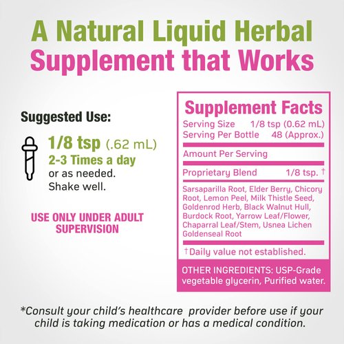 Cedar Bear Herbal Detox for Kids is a Liquid Herbal Supplement That Helps The Immune System & Protects Organs That are Often affected 1 fl oz / 30 ml