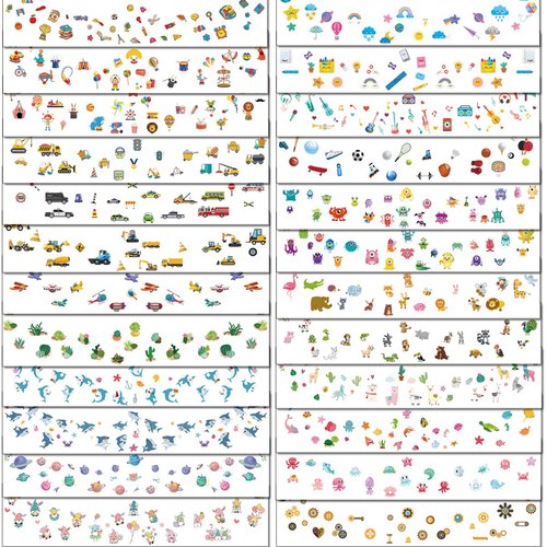 Ooopsiun Cartoon Freckle Temporary Tattoos for Kids - 24 Sheets Face Tattoos Stickers for Girls Boys Makeup Costume Birthday Party Favors