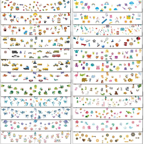 Ooopsiun Cartoon Freckle Temporary Tattoos for Kids - 24 Sheets Face Tattoos Stickers for Girls Boys Makeup Costume Birthday Party Favors