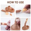 Acrylic Nail Practice Finger Kit, BORNBYME Acrylic Nail Training with 1 Base Stand, 3 Adjustable Fake Fingers, 100 Brown Nail Tips, Movable Training Nail Practice for Nail Beginner…