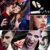 Dzrige Vampire Teeth Fangs Scary Creepy Vampire Fake Teeth Horror Resin False Teeth for Anime Cosplay Party Props Halloween Carnival Party Fangs Favors (17mm)