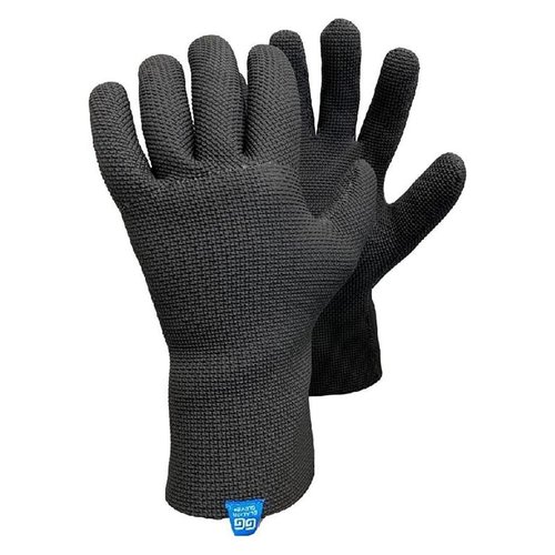 Glacier Glove Men's Ice Bay Waterproof Fleece-Lined Blind Stitched Neoprene Gloves | Seamless Palm with Sharkskin Texture, Gray, Medium