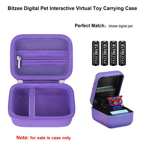 Elonbo Carrying Case for Bitzee Disney/Bitzee Magicals/Bitzee Interactive Toy Digital Pet, Bitzee Digital Pet Interactive Toy Storage Bag, Electronic Pets Toys Travel Cover Organizer Holder, Purple