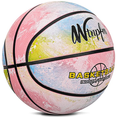 Wtnpfm Kids/Toddler Basketball for Age 1 2 3 4 5 6,Mini Basketball Size 3 (22-Inch) Game Play in & Outdoor Basketball for Little Girls and Boys (Thickened Rubber)