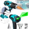 Cordless Heat Gun for Makita 18v Battery, 350W 122℉-1022℉ Fast Heating Soldering Hot Air Gun with LCD Digital Display for Shrink Tubing, PVC Wrap, Crafts, Car Wiring (No Battery)