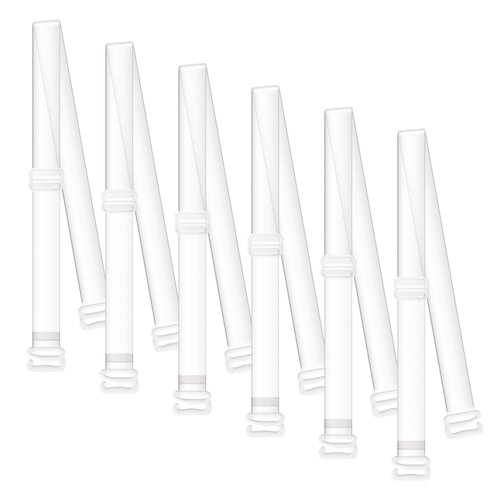 PHLSTYLE Clear Bra Straps, 3-Pairs 12mm Width Invisible Non-Slip Adjustable Bra Straps for Strapless Bra, Ballet Dance