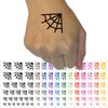 Corner Spider Web Temporary Tattoo Water Resistant Fake Body Art Set Collection - Purple (One Sheet)