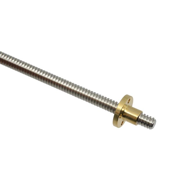 ReliaBot 150mm T8 Tr8x2 Lead Screw and Brass Nut (Acme Thread, 2mm Pitch, 1 Start, 2mm Lead) for LCD DLP SLA 3D Printer and CNC Machine Z Axis