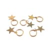 yueton 30pcs Gold Ring Shell Hands Leaves Star Pendant Rings Set Hair Clip Headband Hair Accessories