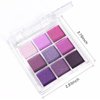 evpct 9 Colors Purple Violet Lavender Glitter Shimmer Sparkly Eyeshadow Mermaid Halloween Makeup Palette for women Highly Pigmented Waterproof Mauve Bright Purple Pink Sparkling Eye Shadow Palette Kit
