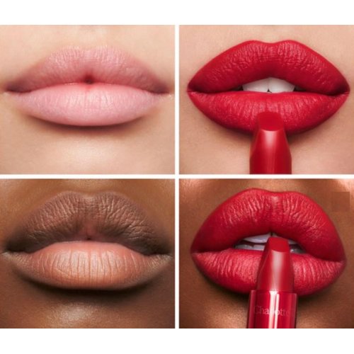 CHARLOTTE TILBURY Matte Revolution Luminous Modern-Matte Long-Lasting Lipstick - Hollywood Vixen (bright, blue-red) - 0.12 oz / 3.5 g