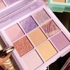Hibabe 9 Colors Eyeshadow Palette,Matte Shimmer Long-lasting Eye Shadow Portable Daily Mint Pastels Lilac Eyeshadow Set Makeup