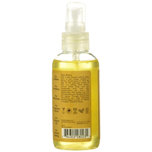 SheaMoisture Hair Styling Agent, Raw Shea Butter Reconstructive Finishing Elixir Hair Oil for Dry Hair, 4 oz