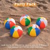 JOYIN Rainbow Beach Balls(12 Pack), 12'' Inflatable Swimming Pool Toys for Summer Water Games Kids Birthday Party Supplies Combo Set Include Inflatable Beach Balls
