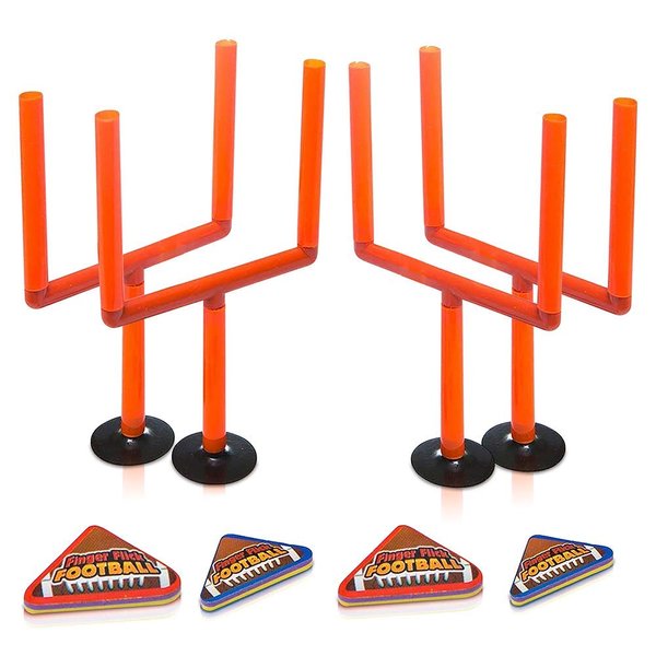 ArtCreativity Finger Flick Football Games (Set of 2) Football Mini Games, with Posts and Foam Footballs Toys, Office Desk Toys, Indoor Sports Party Favors, Football Gifts for Boys, Girls, and Adults