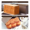 Cayanmydery Pullman Loaf Pan with Lid, Non-Stick Bakeware Golden Corrugated Carbon Steel Bread Toast Box Mold with Cover for Baking Bread, 1 lb Dough Capacity