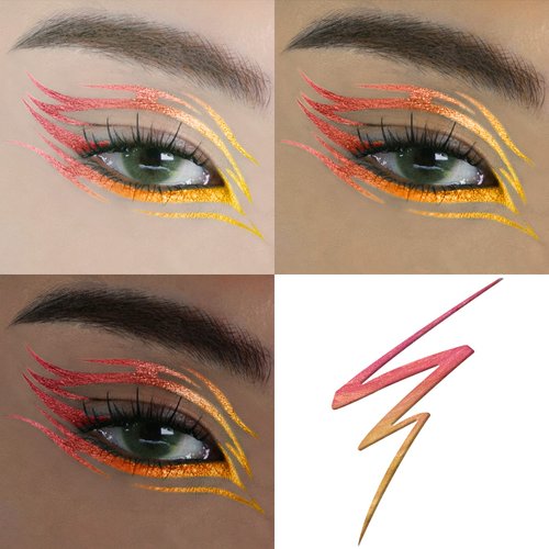 FOCALLURE Chameleon Liquid Eyeliner,Intense Color Shifting Eyeliner Pen,Metallic Multi-Reflective Finish,Sweatproof,Smudge-proof,Ultra-Fine Tip,PHOENIX CITY