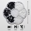 AhrtyeeVehiky 3D Bow Pearl Nail Art Decorations Butterfly Nail Charms Black White Nail Art Accessories Acrylic Resin Bow Nail Decorations for Nail Art Designs DIY Crafting