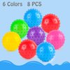 LOVEINUSA 8PCS Bounce Balls, Knobby Balls with Pump 7inch Sensory Balls Spiky Massage Balls for Kids Party Favors
