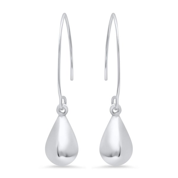 Tear Drop Wire Dangle Earrings for Women in 925 Sterling Silver with Hook by MAX + STONE