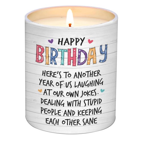 Birthday Gifts for Women Friendship - Gifts for Women Best Friend - Womens Birthday Gifts for Friend, Happy Birthday Gifts for Women, Gifts for Women Birthday Unique, Bestie Lavender Candle 10Oz
