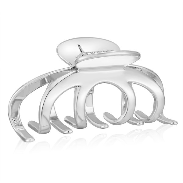 LILIE&WHITE Silver Hair Clips For Women Summer Hair Clip With Claw Acrylic Clips For Hair Pretty Claw Clips For Thin Hair Women Non Slip Strong Hair Clamps Accessories Present