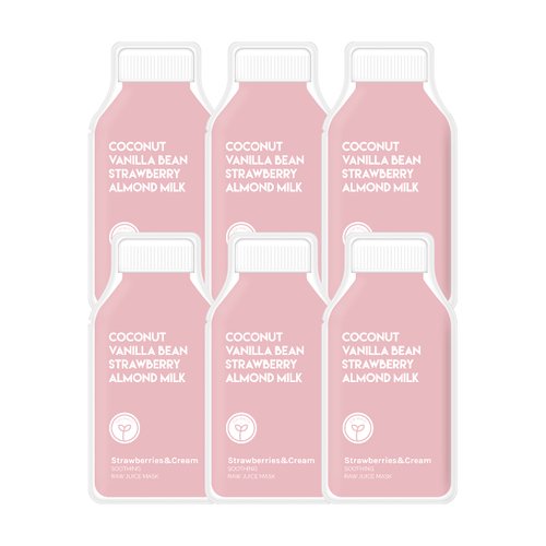 ESW Beauty Strawberries & Cream Soothing Raw Juice Sheet Mask Multipack