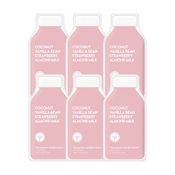 ESW Beauty Strawberries & Cream Soothing Raw Juice Sheet Mask Multipack