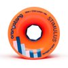 Orangatang Stimulus 70 mm 80a Freeride Longboard Skateboard Wheels w/Loaded Jehu V2 Bearings (Orange, Set of 4)