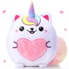 Leyndo 14 Inch Caticorn Plush Throw Pillow Toy Cute Unicorn Stuffed Animals Soft Unicorn Plush Throw Gift for Girl Kid Birthdays Christmas Sofa Bedroom Room Decor (Lovely)