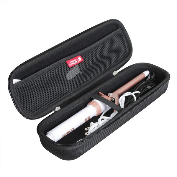 Hermitshell Hard Travel Case for Conair Double Ceramic Curling Iron 0.5 Inch / 0.75 Inch / 1 Inch / 1.25 Inch / 1.5 Inch Curling Iron (Black)