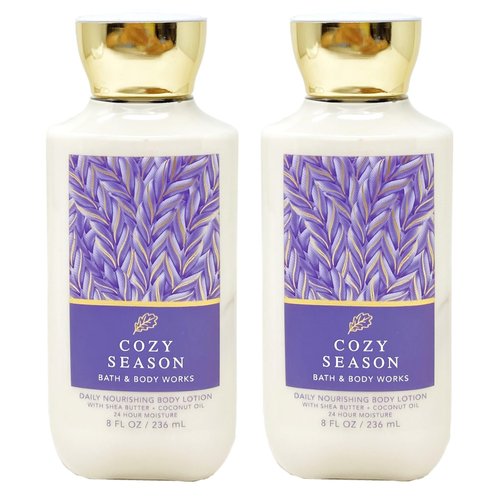 Generic Bath and Body Work COZY SEASON 2 Pack Body Lotion Set - 8 fl oz / 236 mL each, purple
