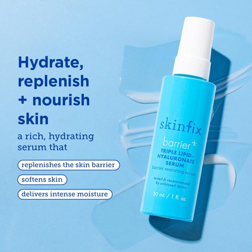 Skinfix Barrier+ Triple Lipid-Hyaluronate Serum: Hydrating Serum That Delivers a Surge of Moisture to Hydrate, Replenish & Nourish Skin, 1 Fl Oz