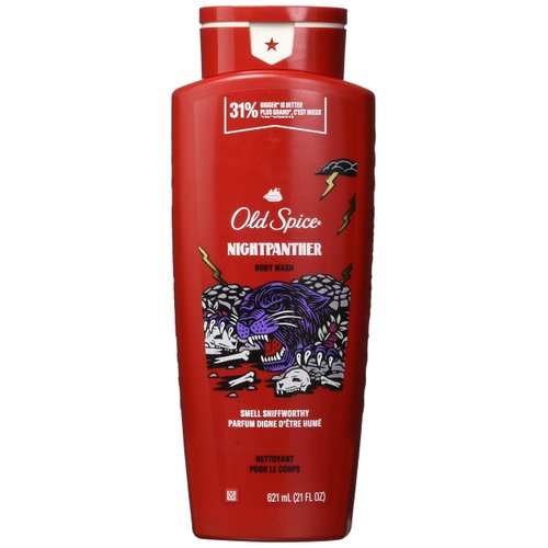 Old Spice Body Wash for Men, Nightpanther, Long Lasting Lather, 21 Fl Oz, 5.476 Lb