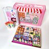 COOLORCAT Paint Pre-Drawn Canvas Cute Decoden 60+ Charms Craft Kit, 24 Acrylic Markers DlY Art Supplies Arts and Crafts for Kids Ages 6-12 Toys Girls Boys Birthday Gift (Kitty Bakery)