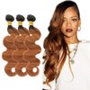 26 28 30 Inch Ombre Brown Bundles Human Hair 1B30 Body Wave Bundles Brazilian Unprocessed Virgin Human Hair Extensions 2 Tone Black and Brown Bundles