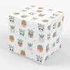 Stesha Party Woodland Animal Succulent Planter Gift Wrap Paper - 30 x 20 Inch (3 Sheets)